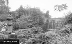 Japanese Water Gardens, The Waterfall c.1955, Newstead Abbey