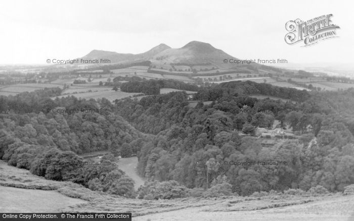Photo of Newstead, Eildon Hills From Near Dryburgh c.1955