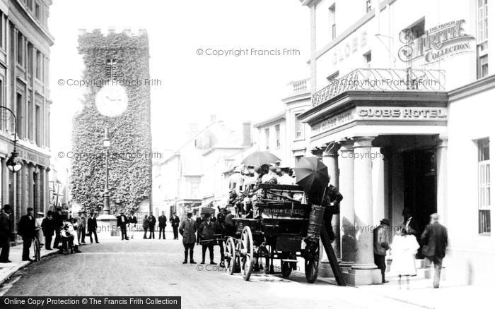 Photo of Newton Abbot, A Coach At The Globe Hotel 1906