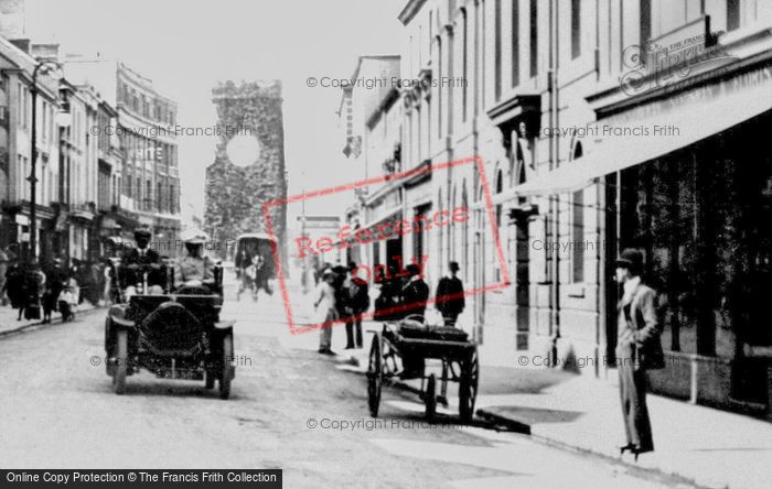 Photo of Newton Abbot, A Motor Car In Courtenay Street 1906