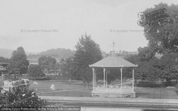 Photo of Newton Abbot, Courtenay Park, Bandstand And Fishpond 1907