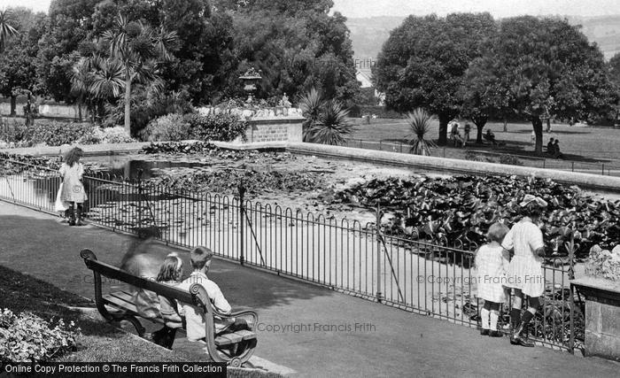 Photo of Newton Abbot, Courtenay Park, The Fishpond 1922