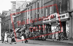 Courtenay Street And Austins Fashion Centre c.1955, Newton Abbot