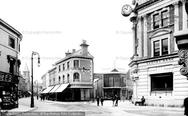 Photo of Newton Abbot, Courtenay Street And Drumclock Corner 1910