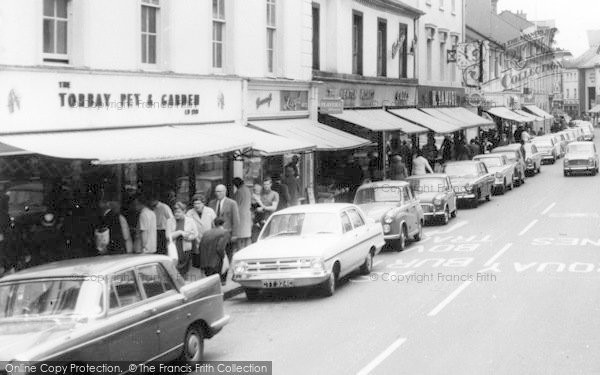 Photo of Newton Abbot, Courtenay Street Shops c.1965