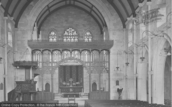 Photo of Newton Abbot, Highweek Church Interior 1924