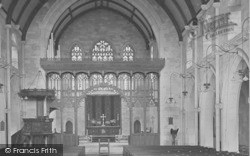 Highweek Church Interior 1924, Newton Abbot
