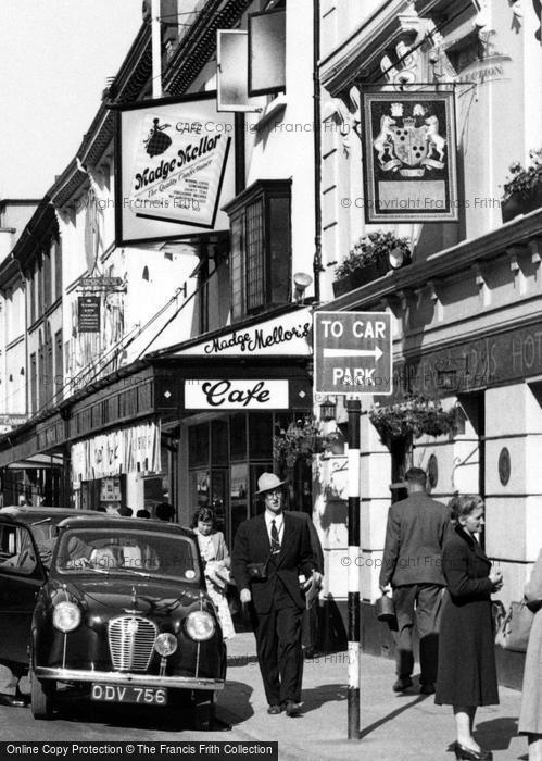 Photo of Newton Abbot, Madge Mellor's Cafe, Queen Street 1954