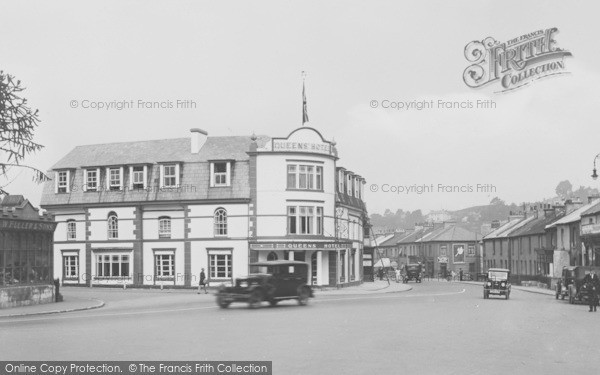 Photo of Newton Abbot, Queen's Hotel From Railway Station 1930