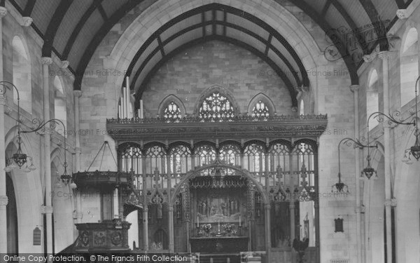Photo of Newton Abbot, St Mary's Church Interior 1925