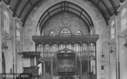 St Mary's Church Interior 1925, Newton Abbot