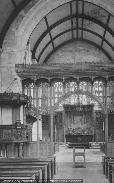 Photo of Newton Abbot, St Mary's Church Interior 1925
