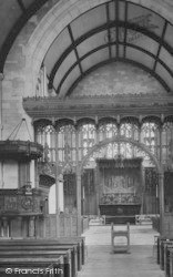 St Mary's Church Interior 1925, Newton Abbot
