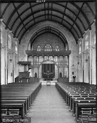 St Mary's Church Interior, Abbotsbury 1924, Newton Abbot