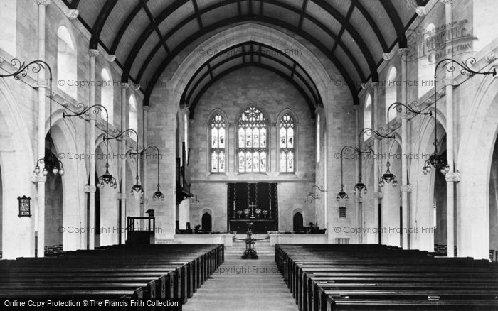 Photo of Newton Abbot, St Mary's Church Interior, Highweek 1910