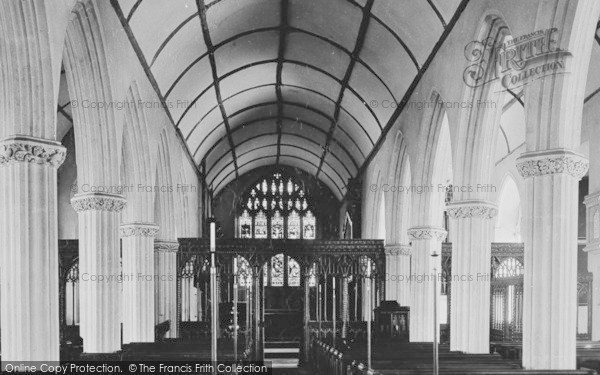 Photo of Newton Abbot, Wolborough Church Interior 1890