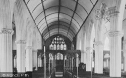 Wolborough Church Interior 1890, Newton Abbot