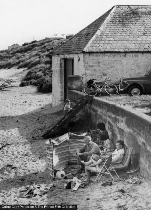 Photo of Newton By The Sea, Family On The Beach c.1960