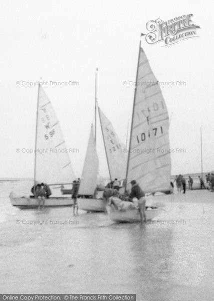 Photo of Newton By The Sea, Sailing Boats On The Beach c.1965