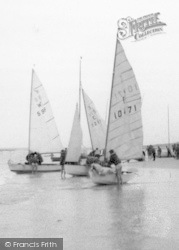 Sailing Boats On The Beach c.1965, Newton-By-The-Sea
