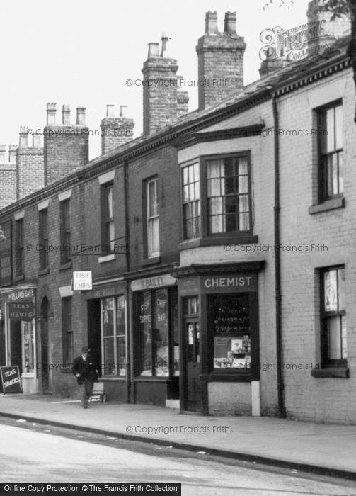 Photo of Newton Le Willows, Shops On High Street c.1955