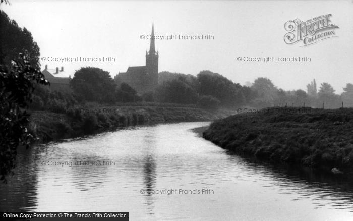 Photo of Newton On Ouse, Church From The River c.1955