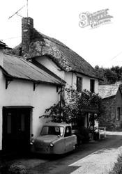 Thatched Cottage And Three Wheeled Car c.1965, Newton Poppleford