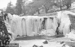 Frozen Waterfall, Bradgate Park c.1960, Newtown Linford