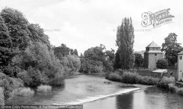 Photo of Newtown, The River Severn From Long Bridge c.1960