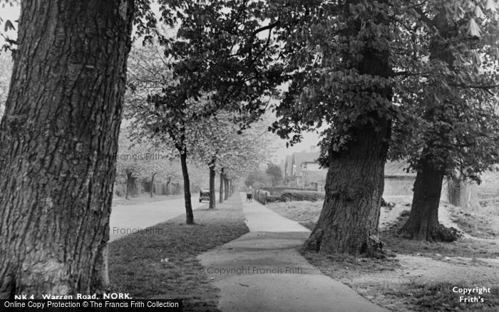 Photo of Nork, Warren Road c.1955