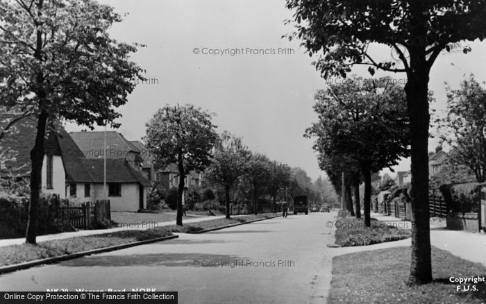 Photo of Nork, Warren Road c.1955