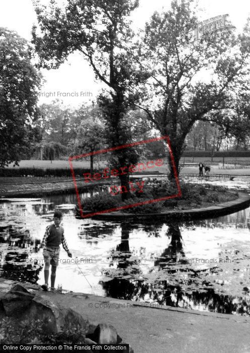 Photo of Normanton, Haw Hill Park, A Boy By The Pond c.1955