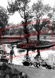 Haw Hill Park, A Boy By The Pond c.1955, Normanton