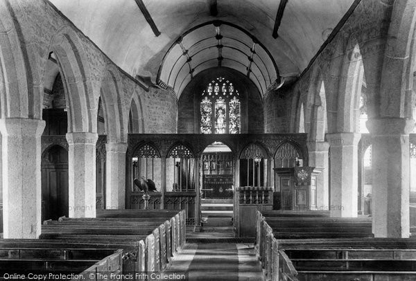Photo of North Bovey, Church Interior 1907