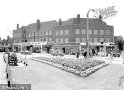 The Shops And Flower Gardens c.1960, North Cheam