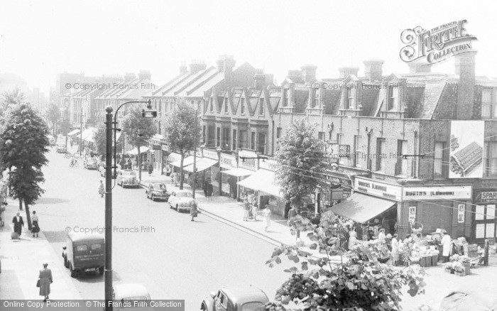 Photo of North Finchley, High Road c.1955