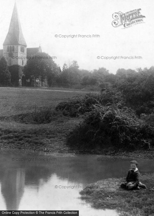 Photo of North Holmwood, Boy By The Pond 1903
