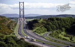 The Forth Road Bridge And A90 From Ferry Hills c.1980, North Queensferry