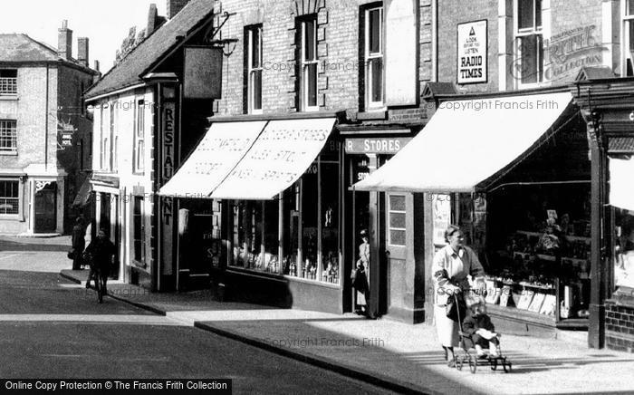 Photo of North Walsham, Shops On Market Street c.1955