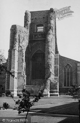 St Nicholas Church Tower Ruins c.1955, North Walsham