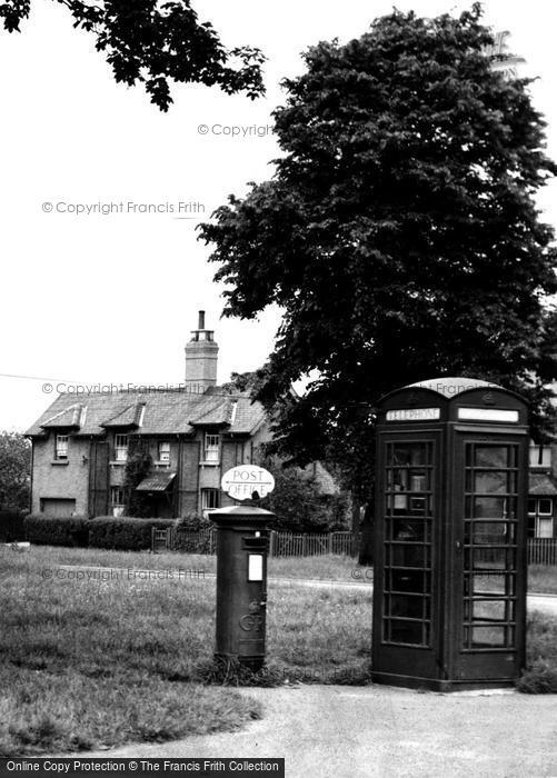 Photo of Northallerton, George V Pillar Box And Telephone Box c.1955