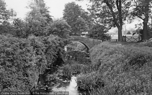 Photo of Northallerton, The Pack Horse Bridge And Stream c.1950
