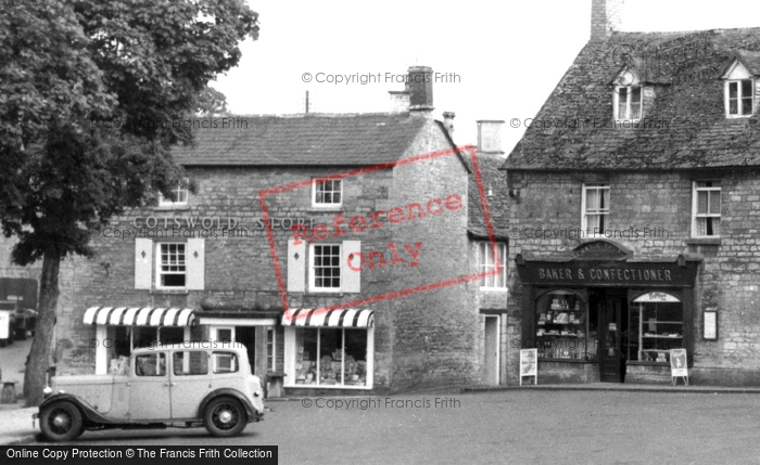 Photo of Northleach, Market Square Shops c.1955