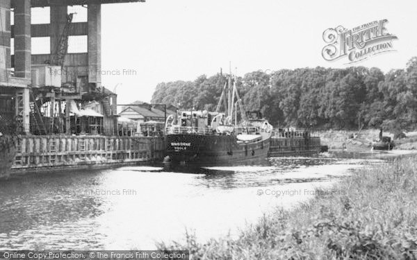 Photo of Northwich, A Boat On The River,  From Winnington Bridge c.1955