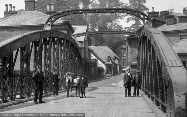 Photo of Northwich, Crossing The Swing Bridge 1900