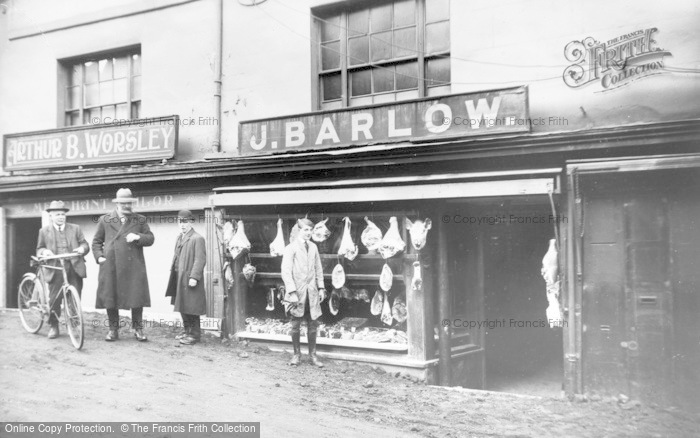 Photo of Northwich, J. Barlow's Butcher Shop c.1900
