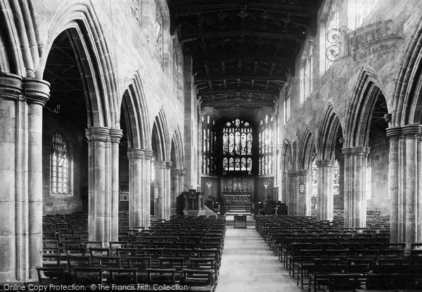 Photo of Northwich, Witton Church interior 1898
