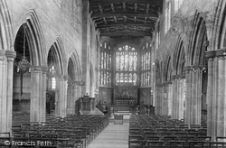Witton Church Interior 1900, Northwich