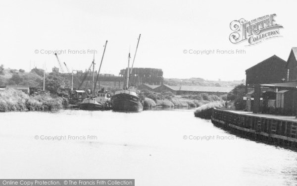 Photo of Northwich, Working Boats On River Weaver c.1955