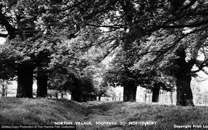 Photo of Norton, Footpath To Norton Bury c.1955